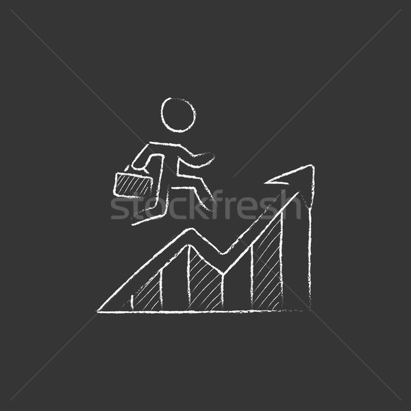 Financial recovery. Drawn in chalk icon. Stock photo © RAStudio