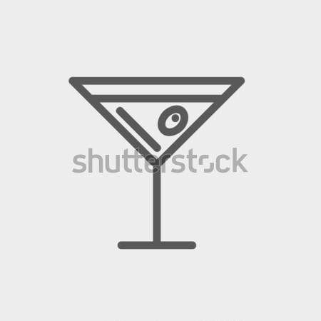 Cocktail glass sketch icon. Stock photo © RAStudio