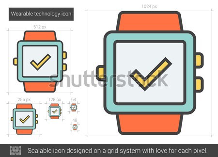 Wearable technology line icon. Stock photo © RAStudio
