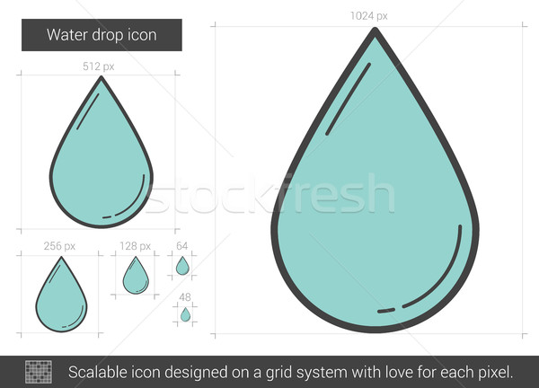 Water drop line icon. Stock photo © RAStudio