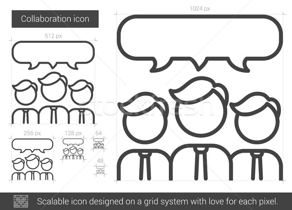 Collaboration line icon. Stock photo © RAStudio