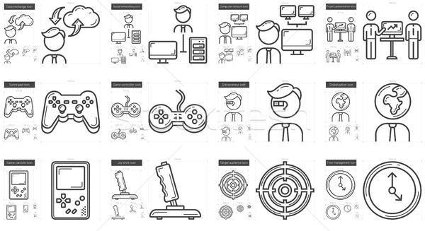 Hi-Tech line icon set. Stock photo © RAStudio