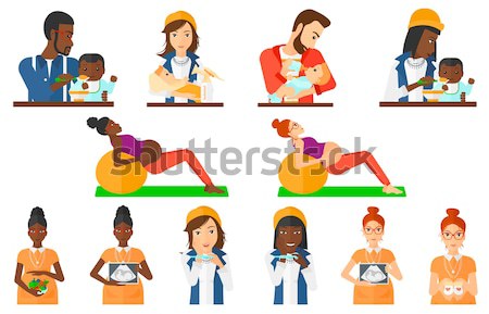 Vector set of sport characters. Stock photo © RAStudio