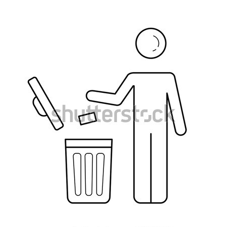 Waste collection line icon. Stock photo © RAStudio