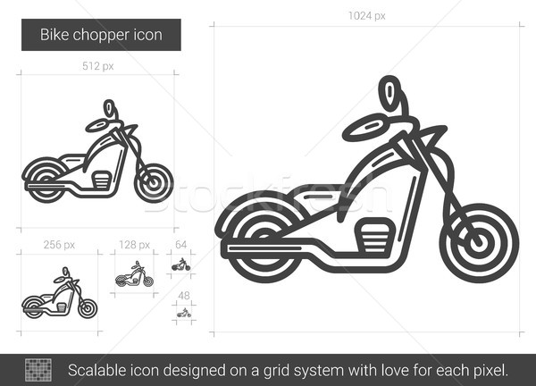 Bike chopper line icon. Stock photo © RAStudio