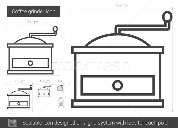 Coffee grinder line icon. Stock photo © RAStudio