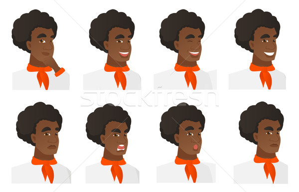 Vector set of chef-cooker characters. Stock photo © RAStudio