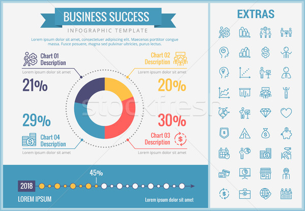 üzlet siker infografika sablon elemek ikonok Stock fotó © RAStudio