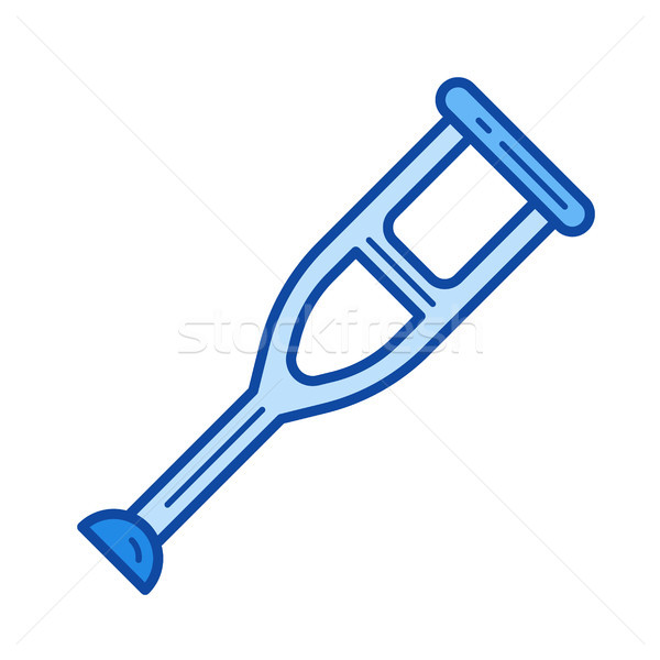 Crutch line icon. Stock photo © RAStudio