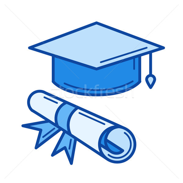 Certificate degree line icon. Stock photo © RAStudio