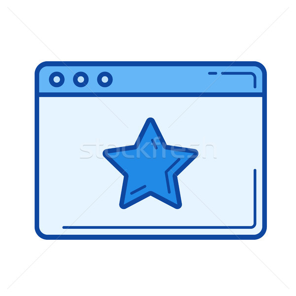 Starred page line icon. Stock photo © RAStudio