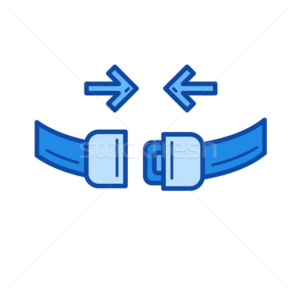 Seat belt line icon. Stock photo © RAStudio