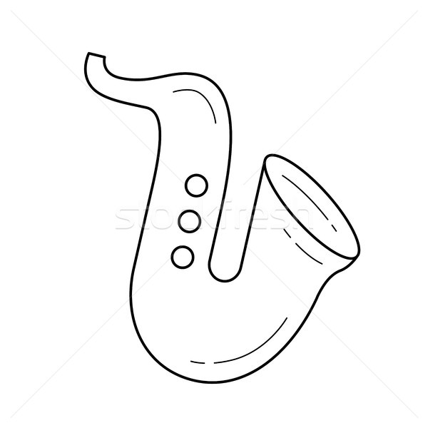 Saxophone line icon. Stock photo © RAStudio