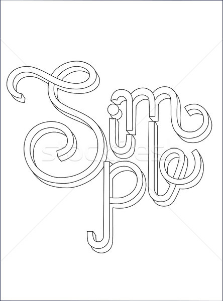Eenvoud tshirt print borduurwerk grafische typografie Stockfoto © RAStudio