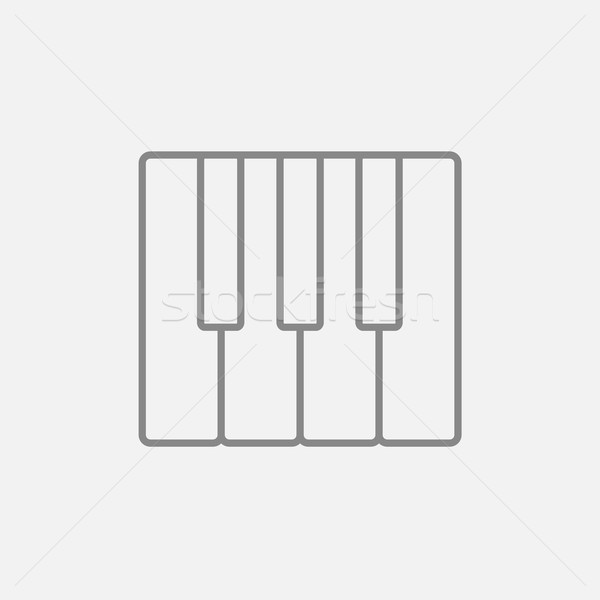 Piano keys line icon. Stock photo © RAStudio