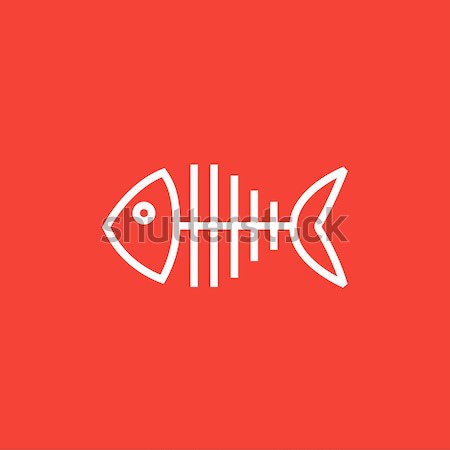 ストックフォト: 魚 · スケルトン · 行 · アイコン · ウェブ · 携帯