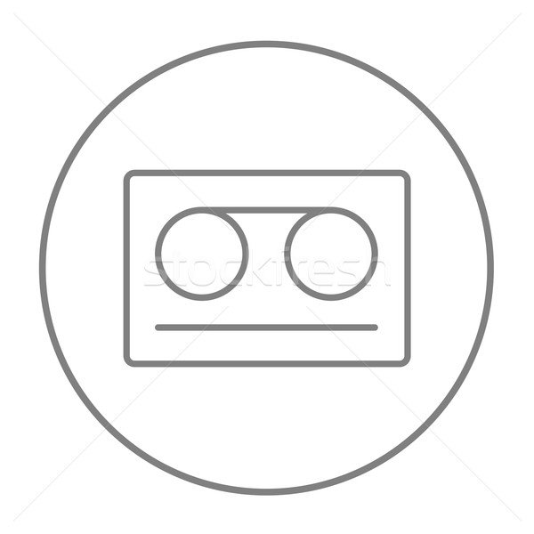 кассету лента линия икона веб мобильных Сток-фото © RAStudio