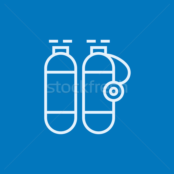 Oxygen tank line icon. Stock photo © RAStudio
