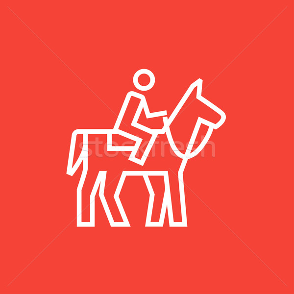 Horse riding line icon. Stock photo © RAStudio