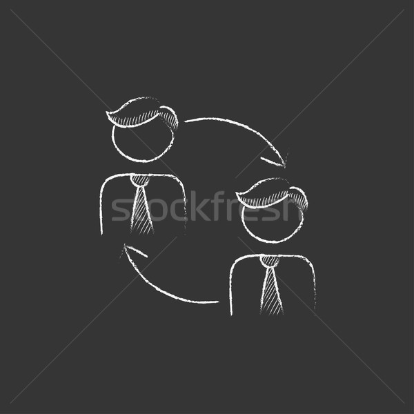 Staff turnover. Drawn in chalk icon. Stock photo © RAStudio