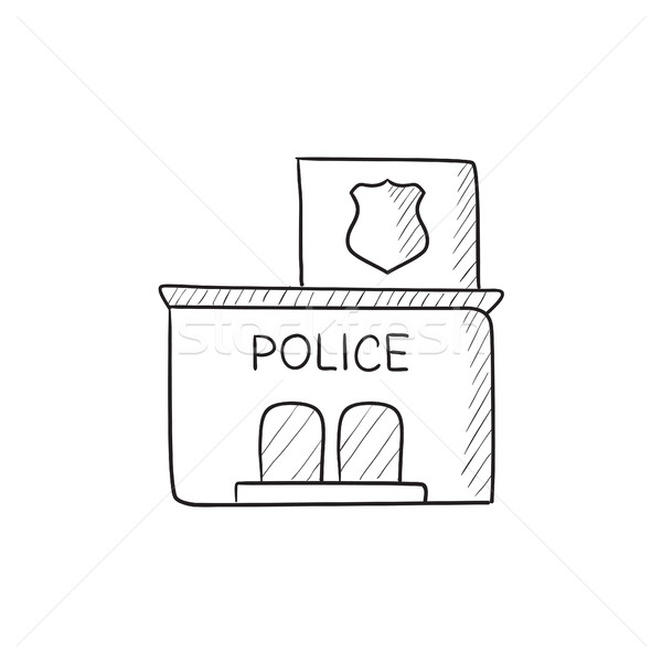 Police station  sketch icon. Stock photo © RAStudio