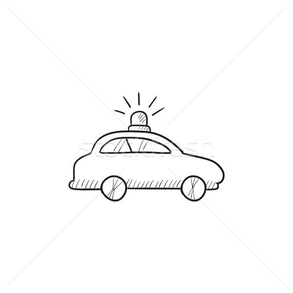 Police car sketch icon. Stock photo © RAStudio