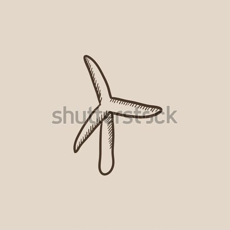 Windmill sketch icon. Stock photo © RAStudio