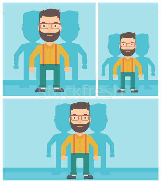 Man searching for job vector illustration. Stock photo © RAStudio