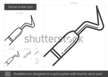 Dental probe line icon. Stock photo © RAStudio