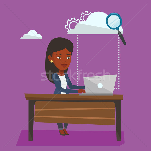 Cloud computing technology vector illustration. Stock photo © RAStudio