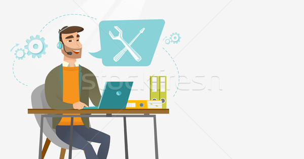 Technical support operator vector illustration. Stock photo © RAStudio