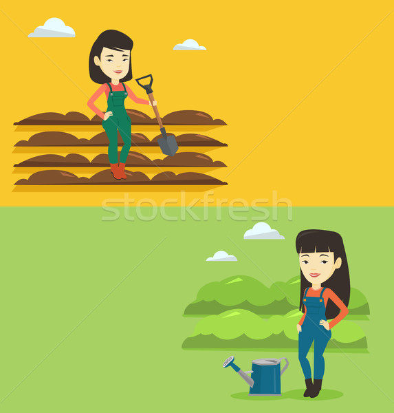 Two agricultural banners with space for text. Stock photo © RAStudio