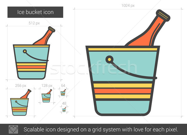 Ice bucket line icon. Stock photo © RAStudio