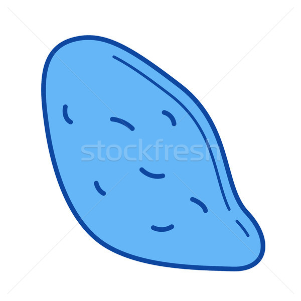 Foto stock: Batata · línea · icono · vector · aislado · blanco