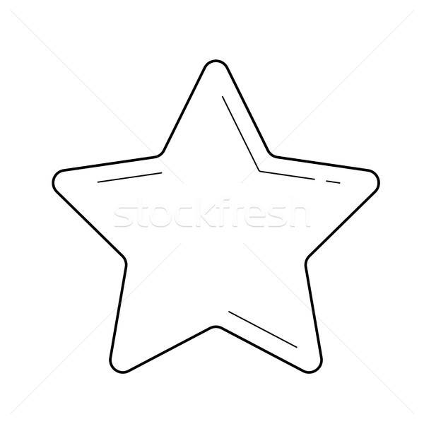 Muziek star lijn icon vector geïsoleerd Stockfoto © RAStudio