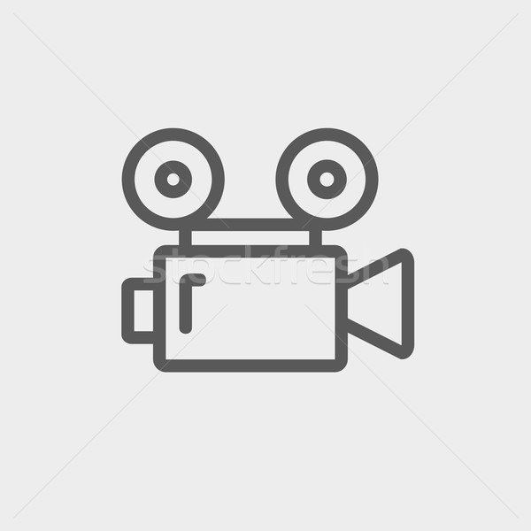 Cinematografía delgado línea icono web móviles Foto stock © RAStudio