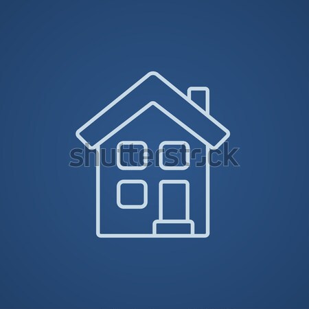 Two storey detached house line icon. Stock photo © RAStudio