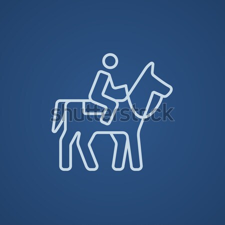 Horse riding line icon. Stock photo © RAStudio