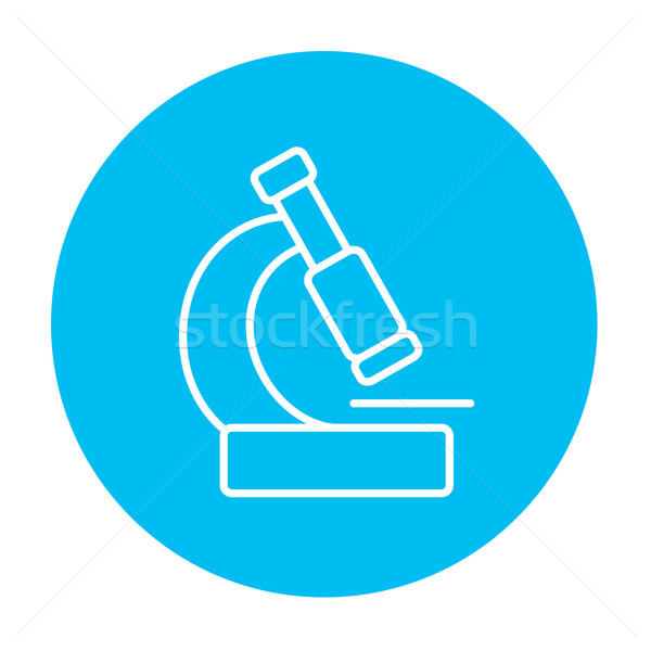 Microscope line icon. Stock photo © RAStudio
