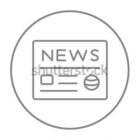 Newspaper line icon. Stock photo © RAStudio