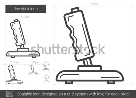 Joystick linha ícone teia móvel infográficos Foto stock © RAStudio