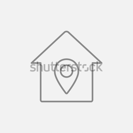 House with pointer line icon. Stock photo © RAStudio