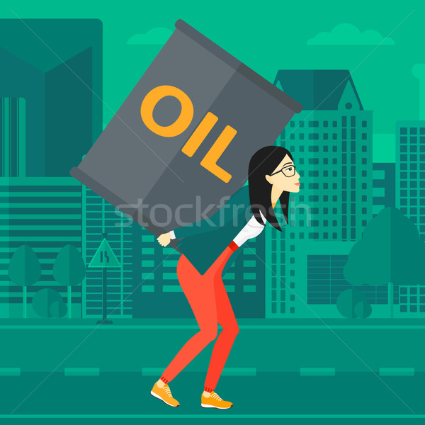 Woman with oil can. Stock photo © RAStudio