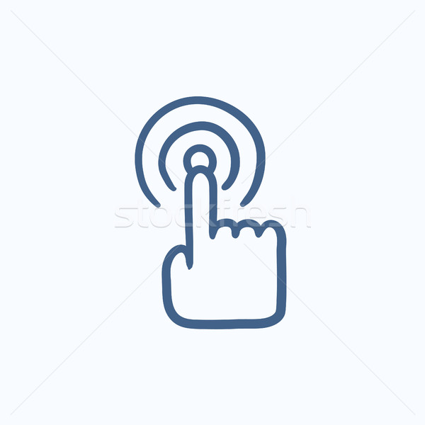 Touch screen gesture sketch icon. Stock photo © RAStudio
