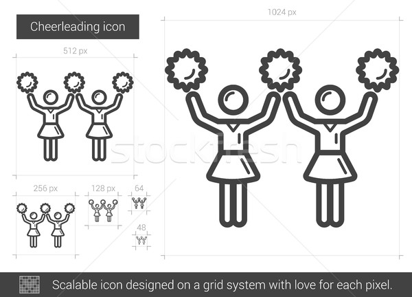 Cheerleading line icon. Stock photo © RAStudio