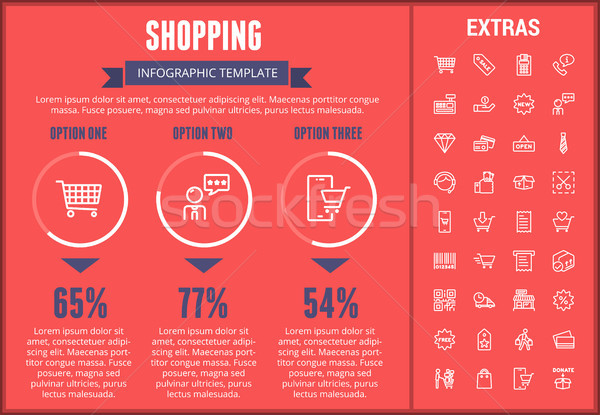 Shopping infografica modello elementi icone personalizzabile Foto d'archivio © RAStudio