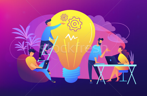 Coworking concept vector illustration. Stock photo © RAStudio