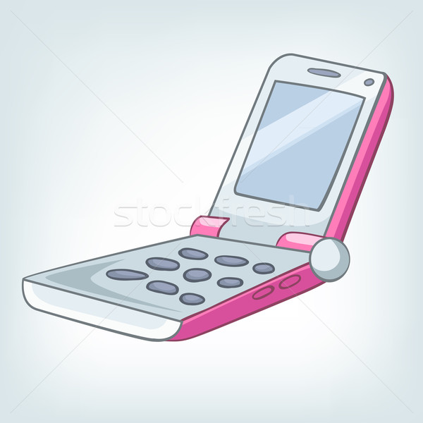 Stock photo: Cartoons Home Appliences Phone