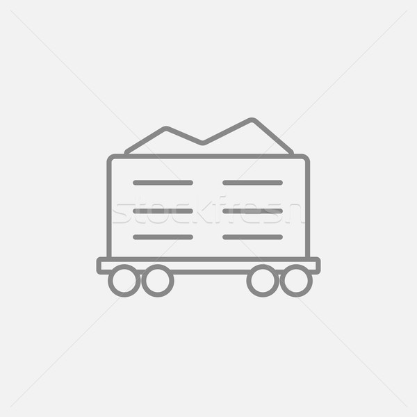 Cargo wagon line icon. Stock photo © RAStudio