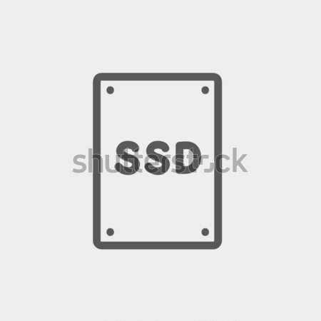 Solid state drive line icon. Stock photo © RAStudio